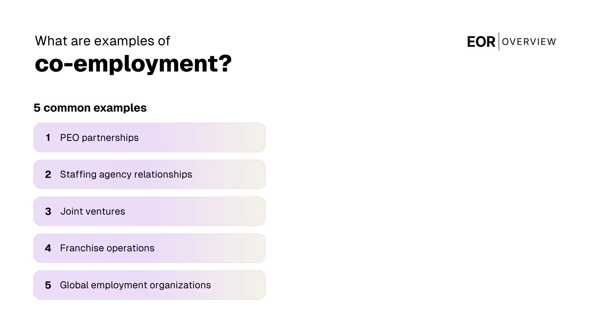 Examples of Co-Employment