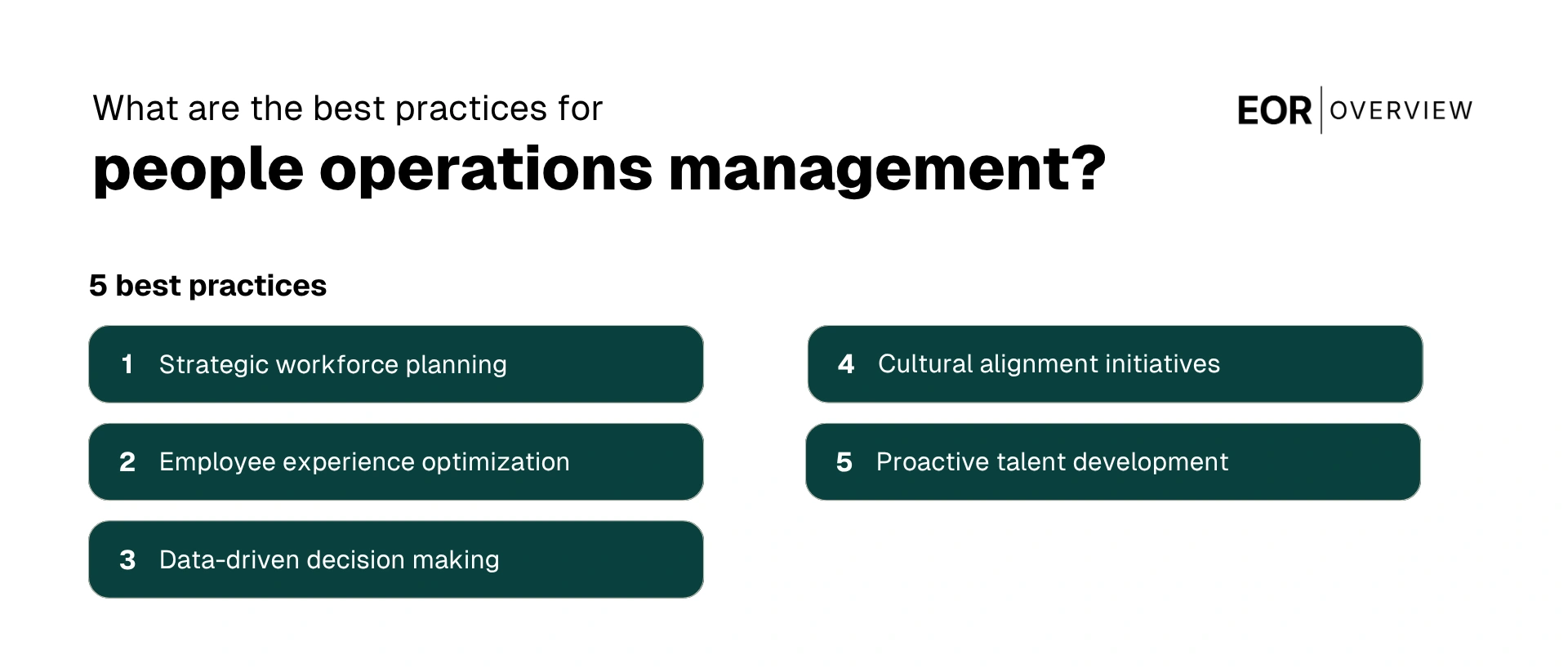 Best Practices for People Operations