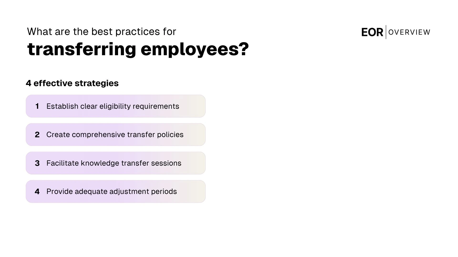 Best Practices for Transferring Employees