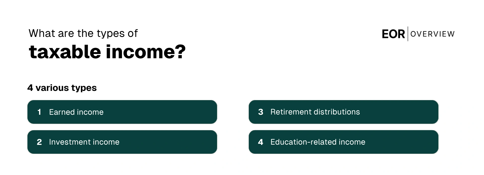 The Types of Taxable Income