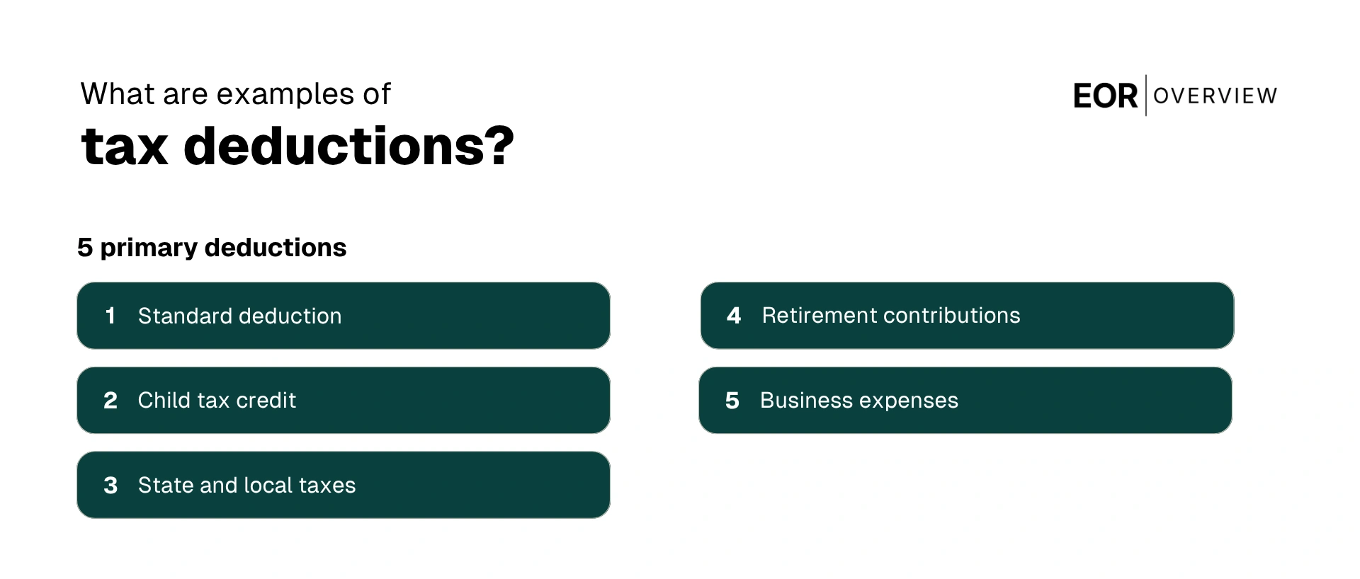 Examples of Tax Deductions