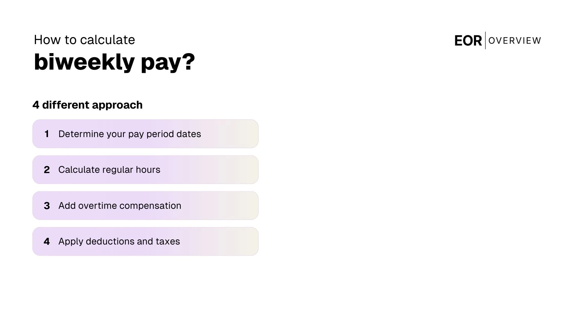 How to calculate the biweekly pay