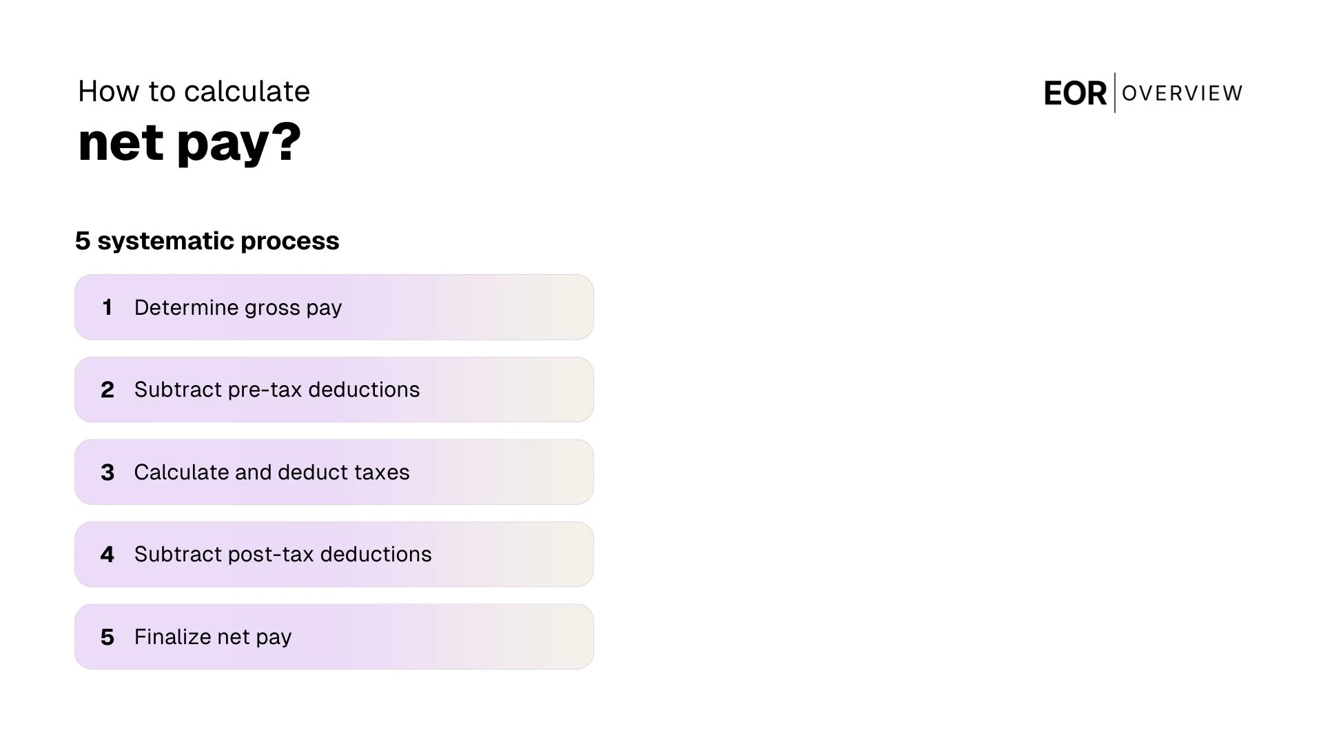 How to calculate net pay