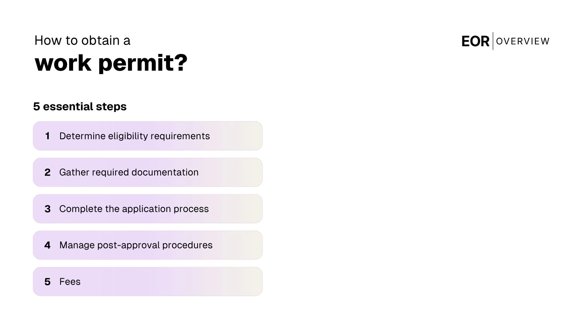 How to obtain a work permit
