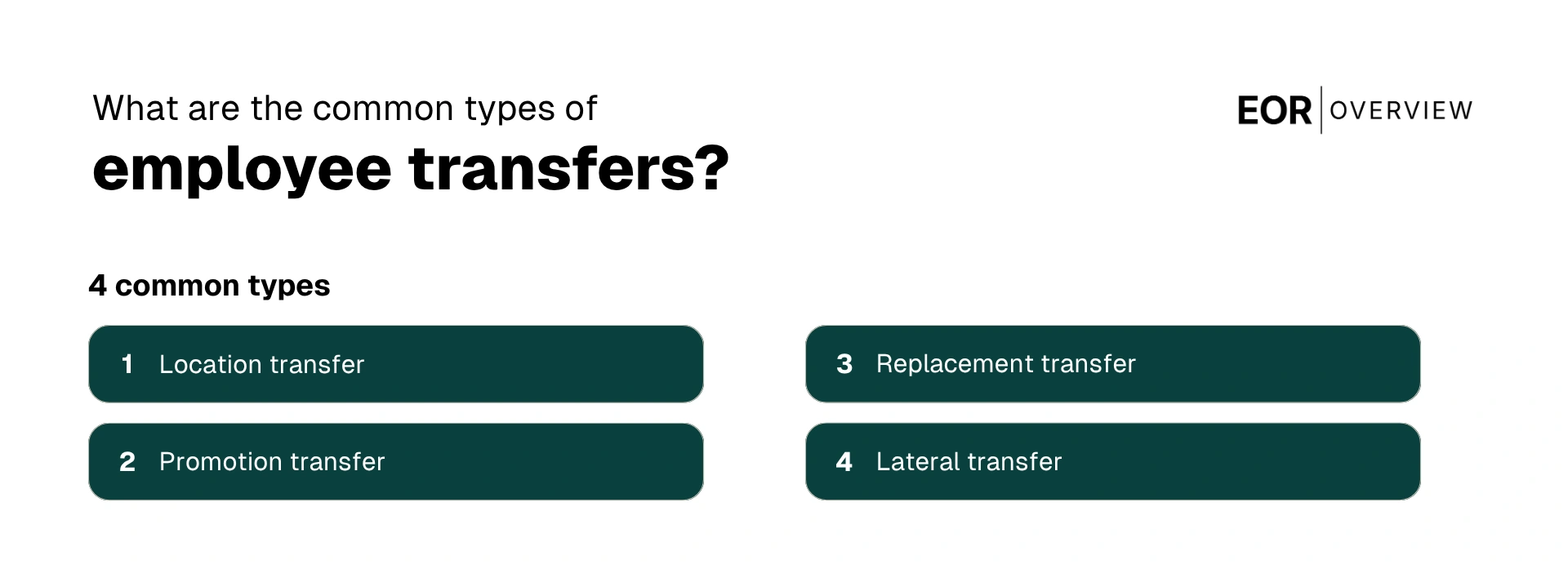 Common Types of Employee Transfers