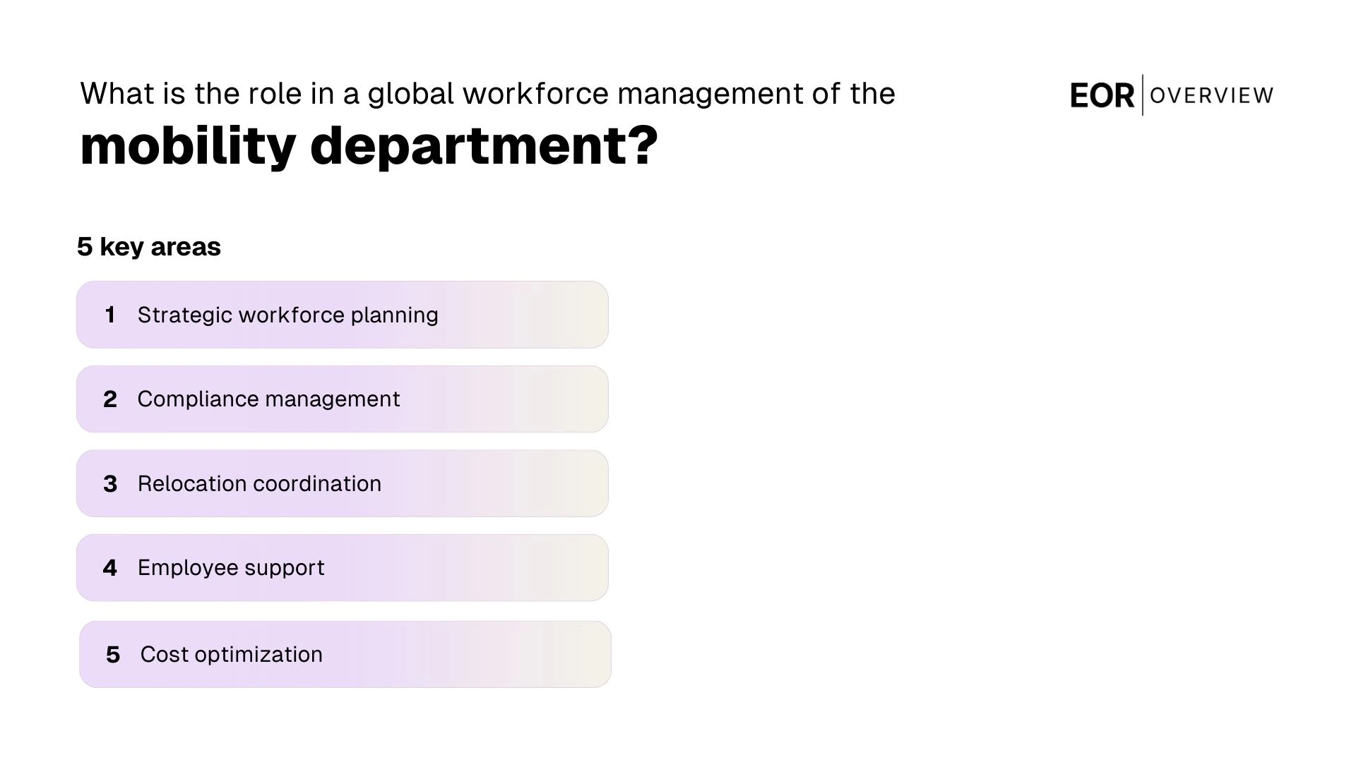 The Role in a Global Workforce Management of the Mobility Department