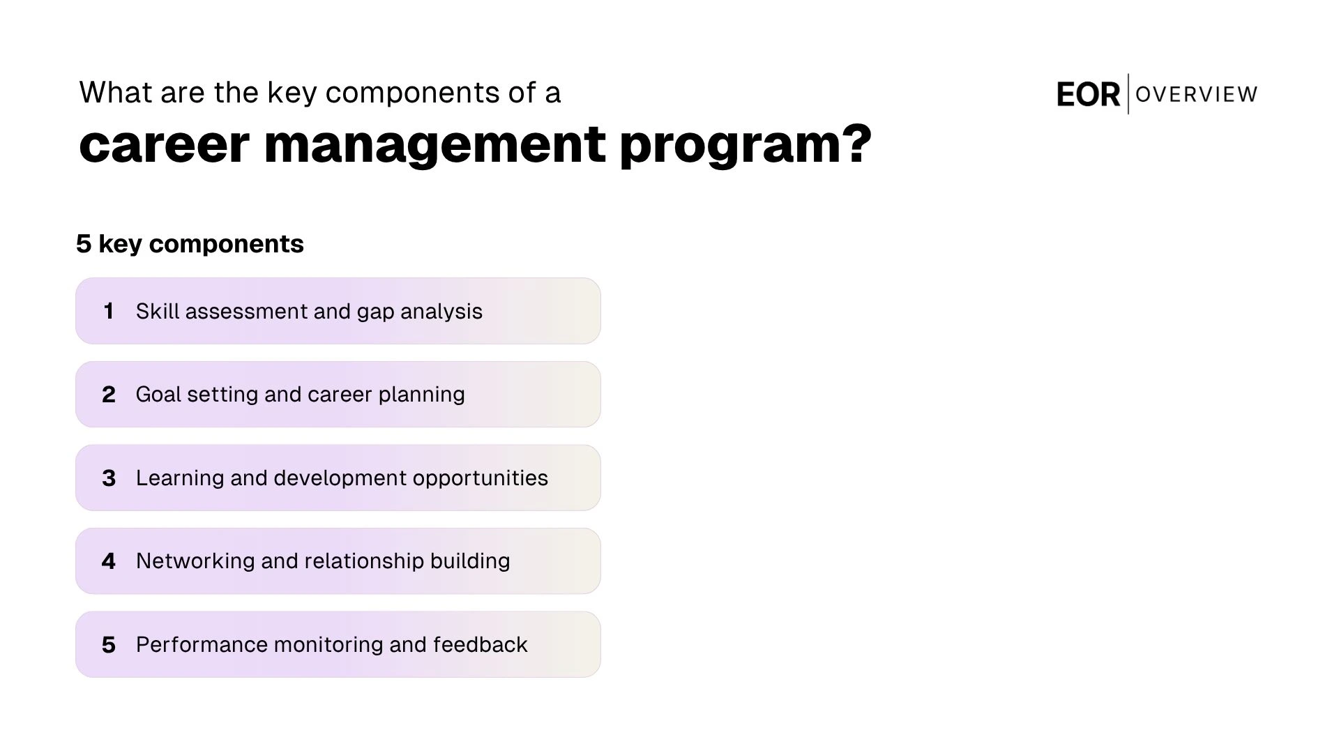 The Key Components of Career Management Program