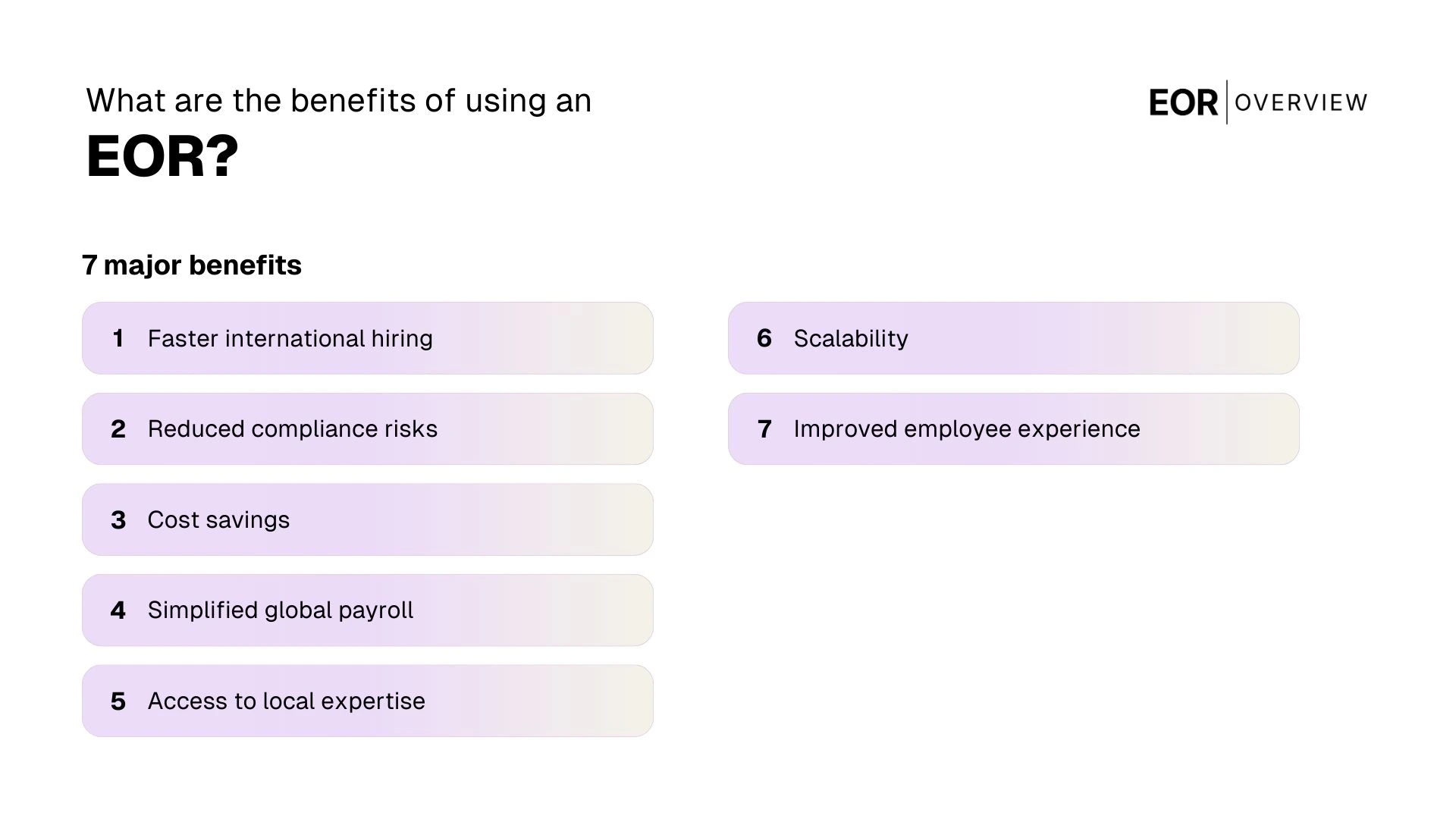 The benefits of using an Employer of record services