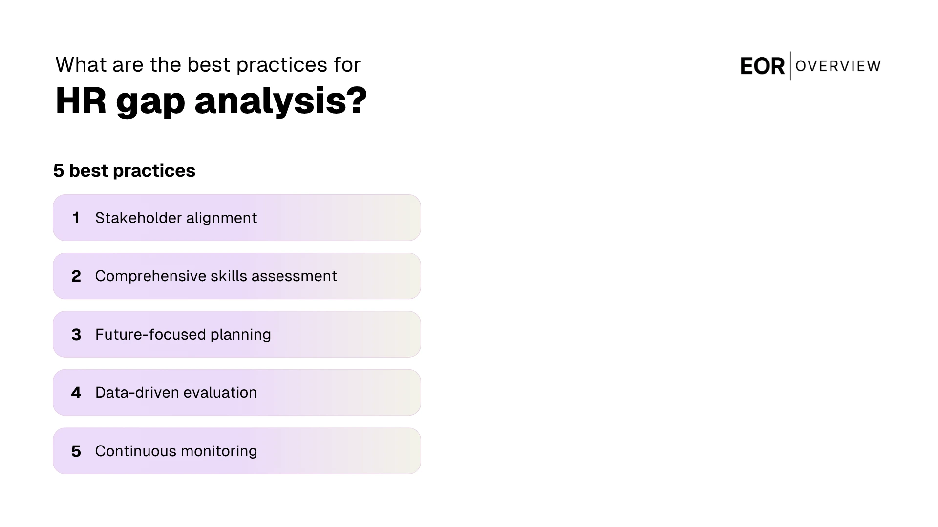 The Best Practices for HR Gap Analysis