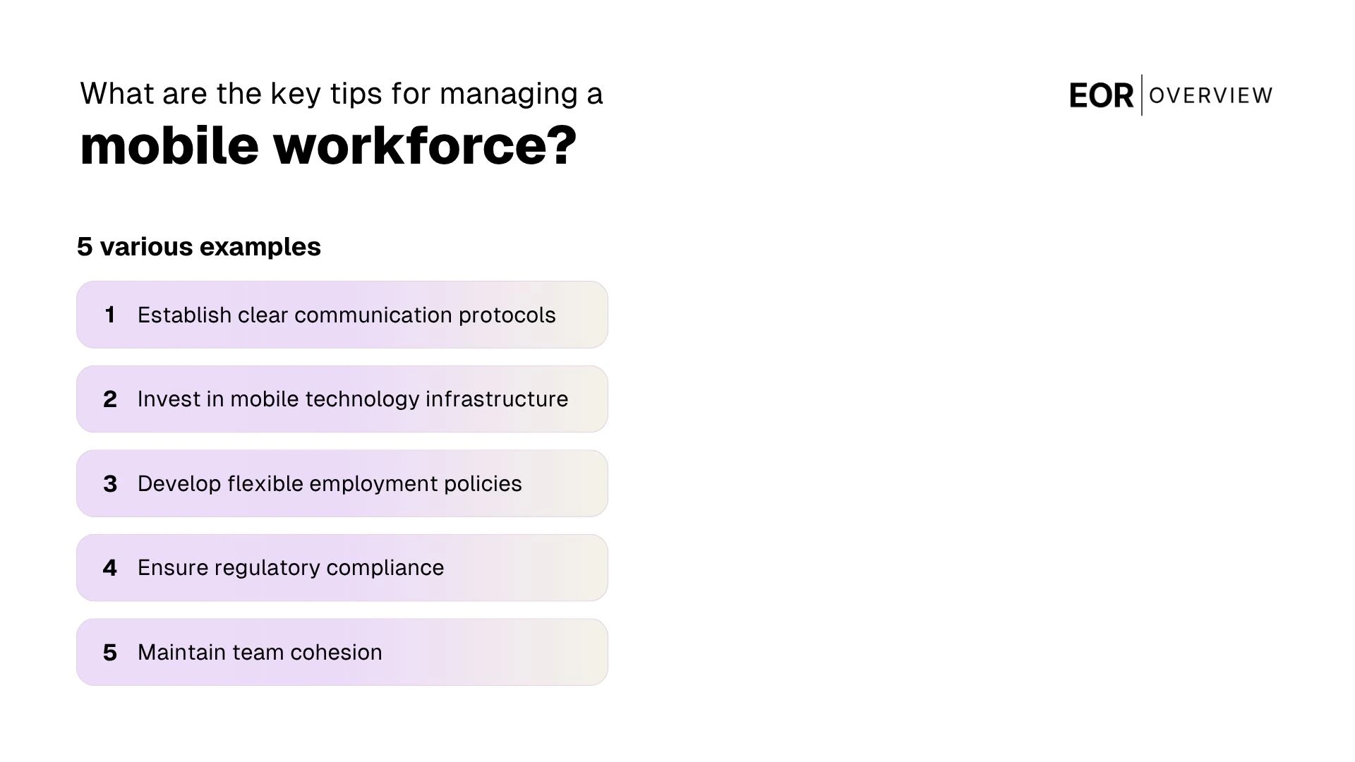 The Key Tips for Managing a Mobile Workforce