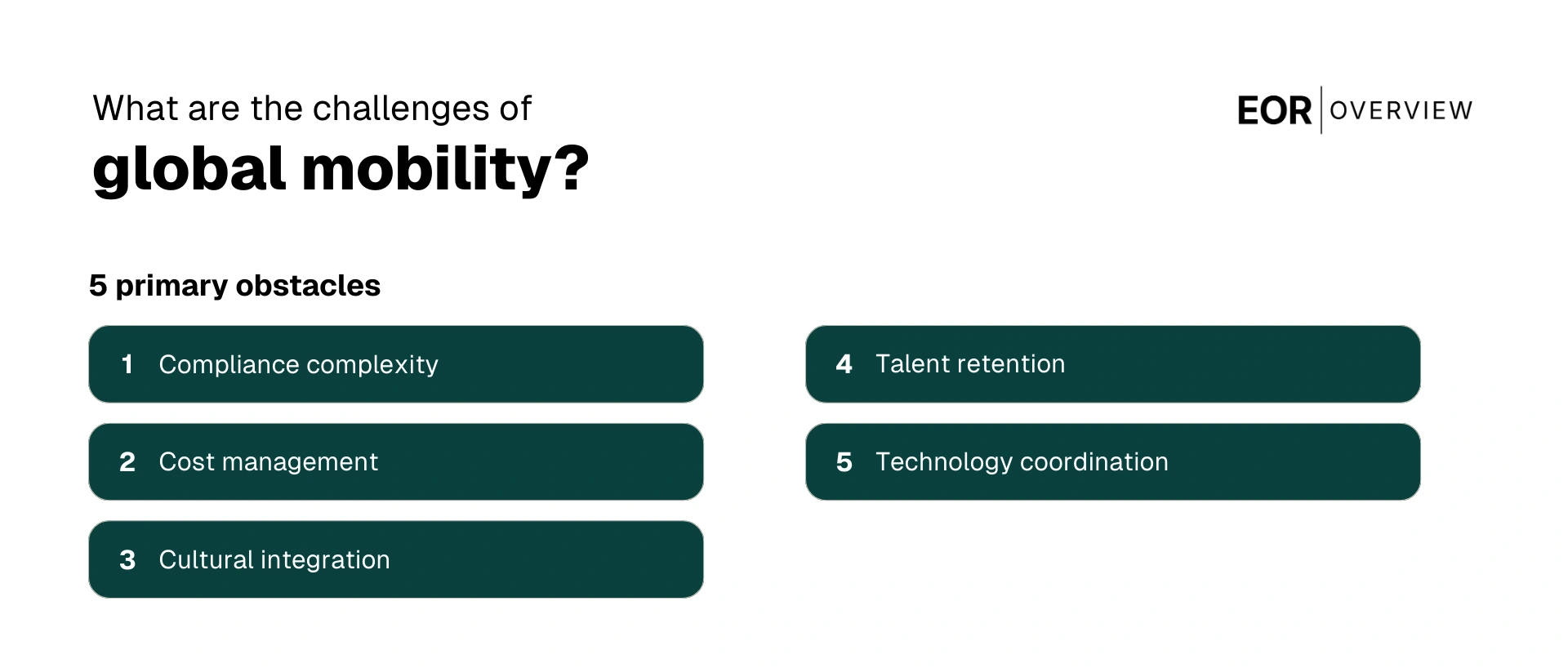The challenges of global mobility