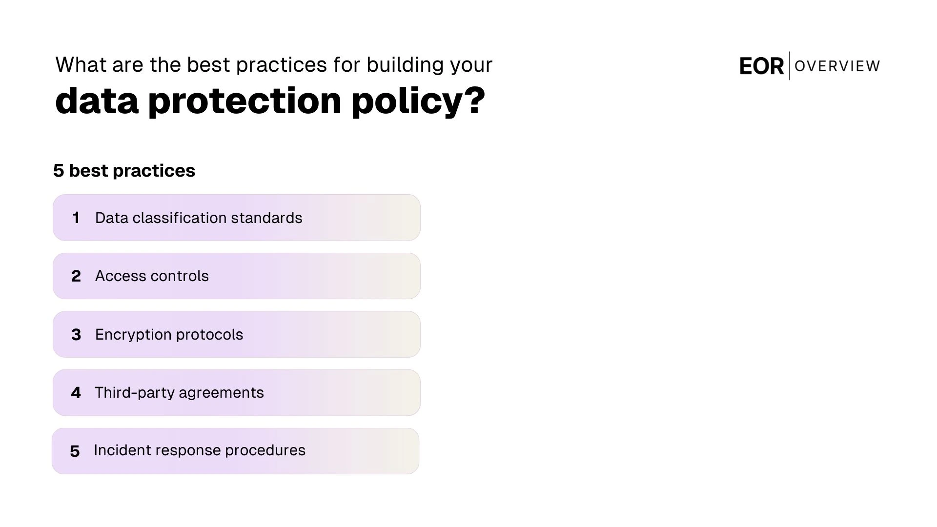 The Best Practices for Building your Data Protection Policy