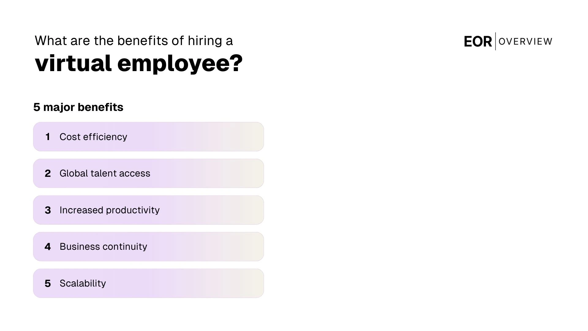 Benefits of hiring a virtual employee