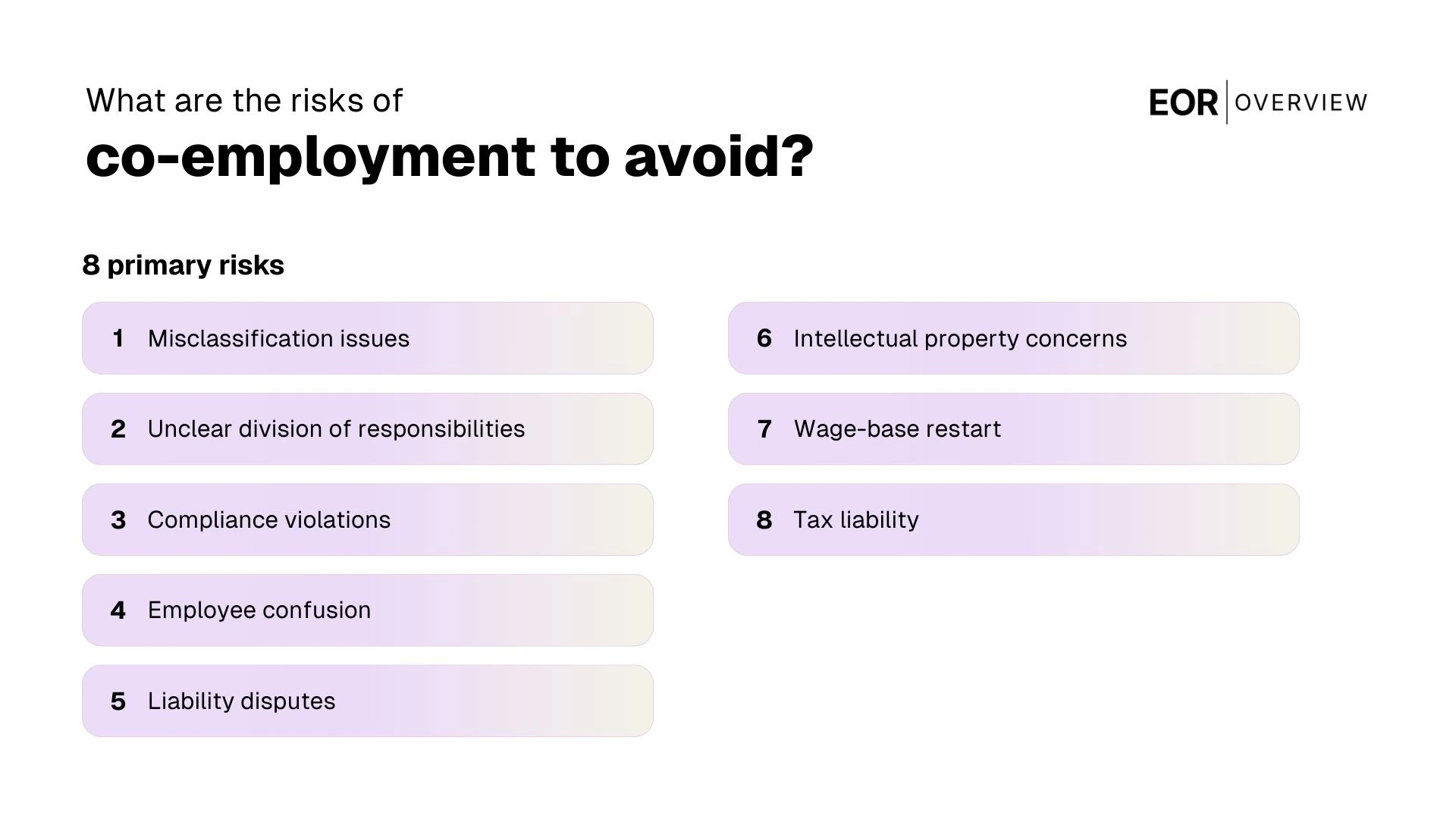 The Risk of Co-Employment to Avoid