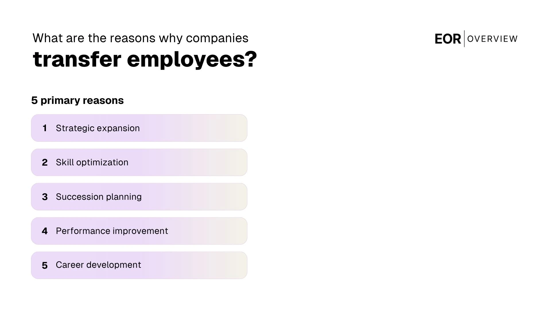 Reasons Why Companies Transfer Employees