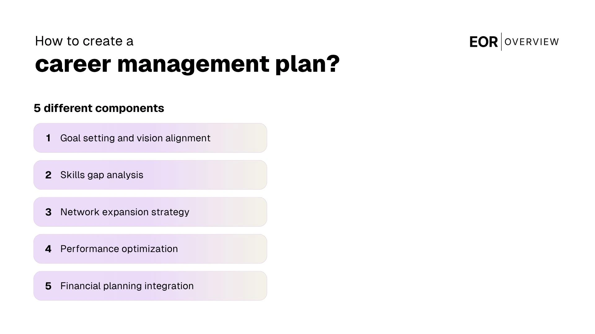 How to Create a Career Management Plan
