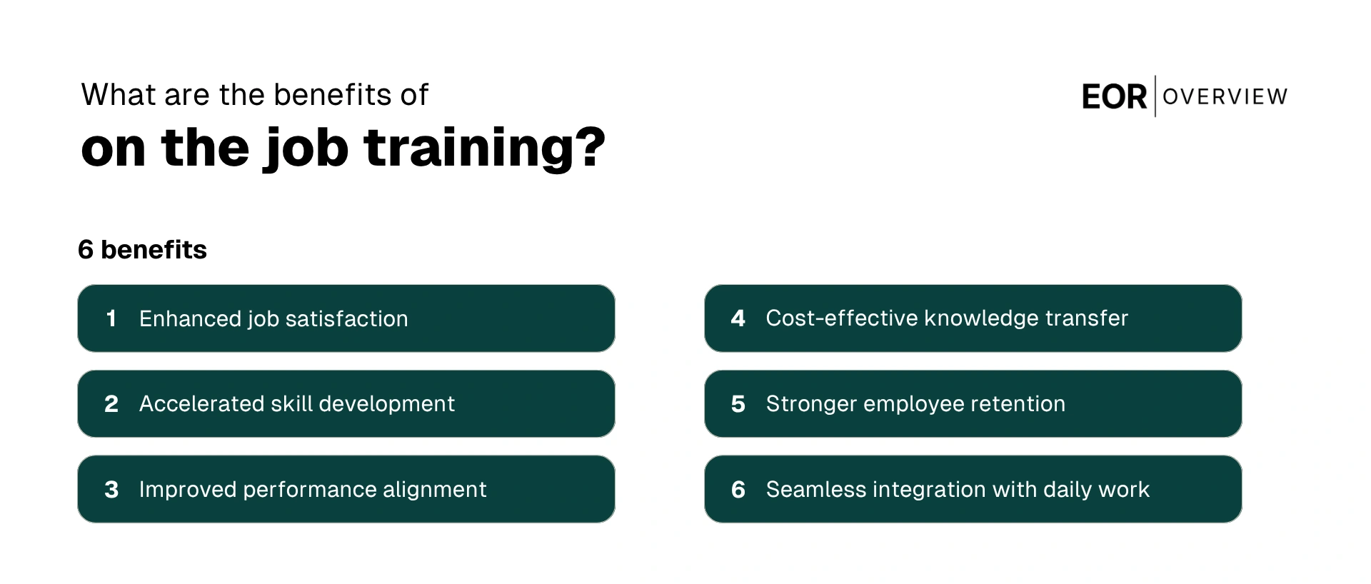 The Benefits of On-The-Job Training