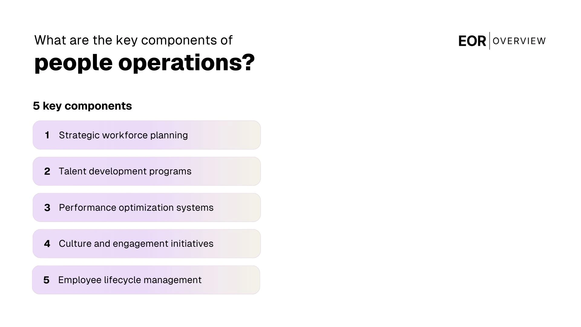 Key Components of People Operations