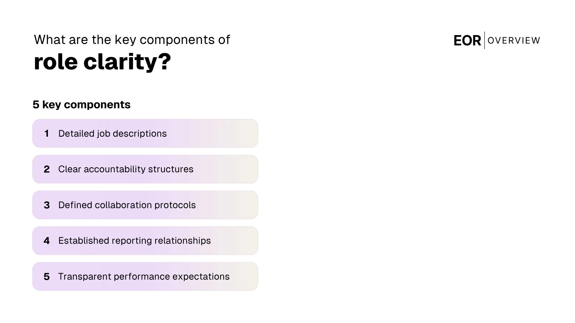 Key Components of Role Clarity