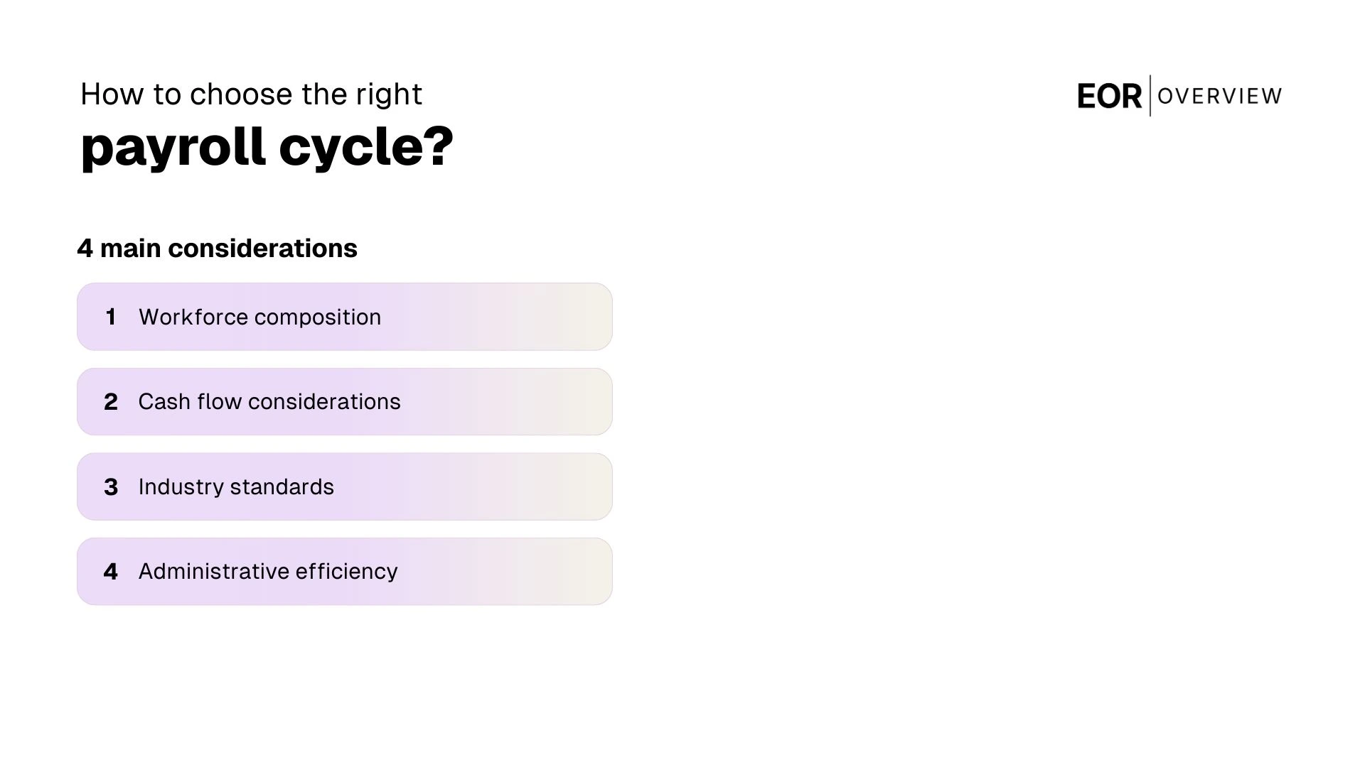How to Choose the right Payroll Cycle