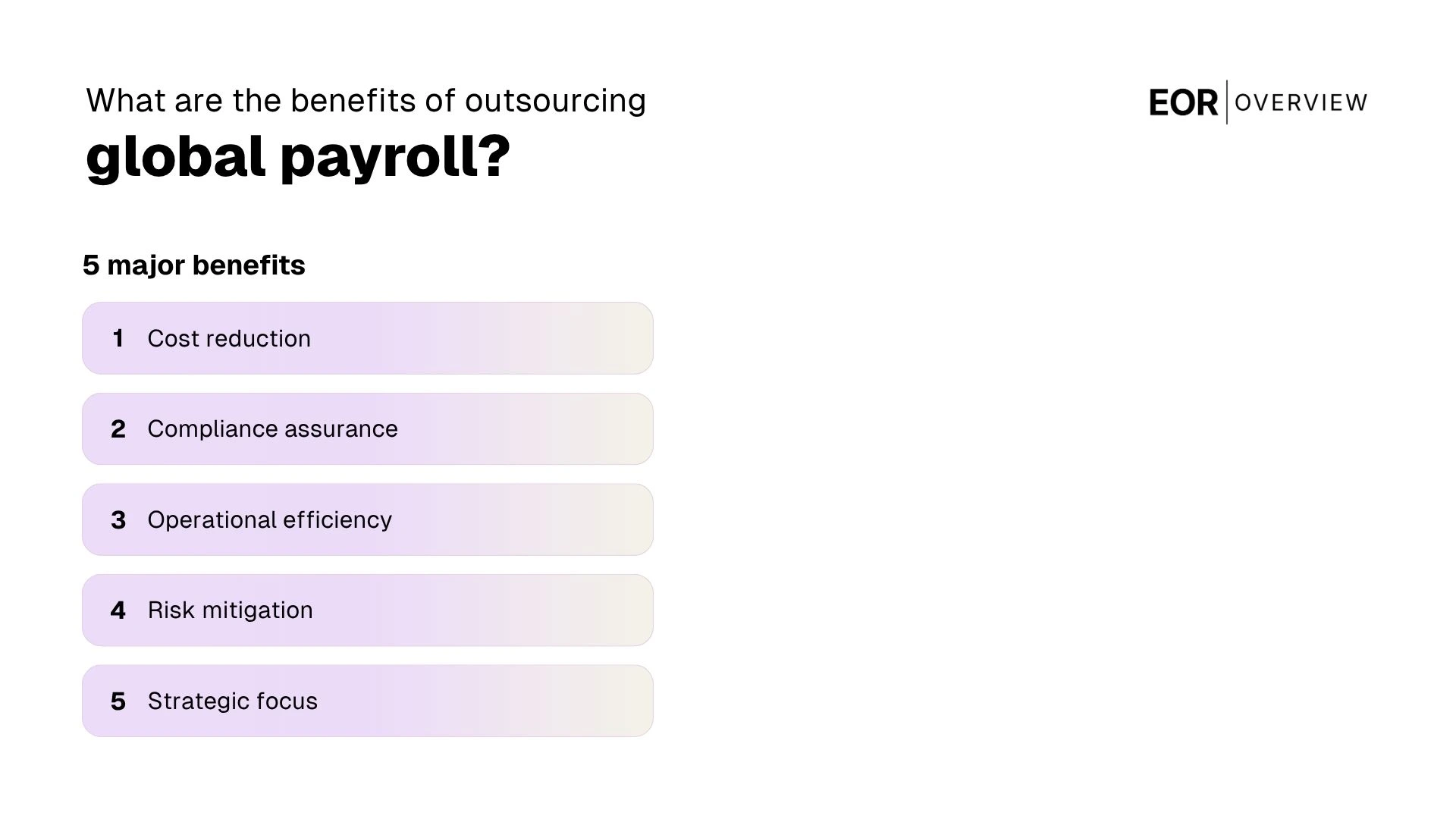 The benefits of outsourcing global payroll