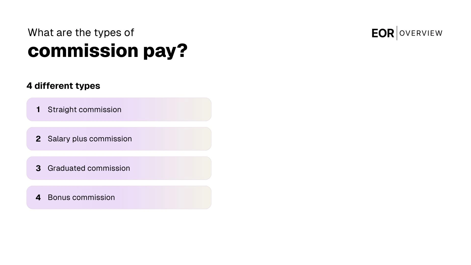 Types of Commission Pay