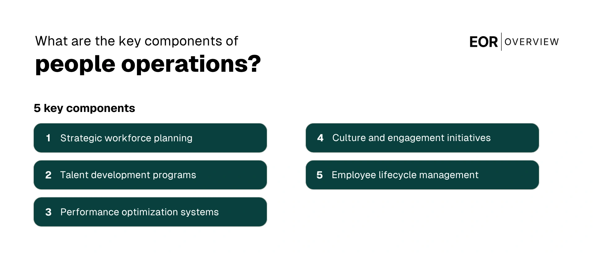 Key Components of People Operations