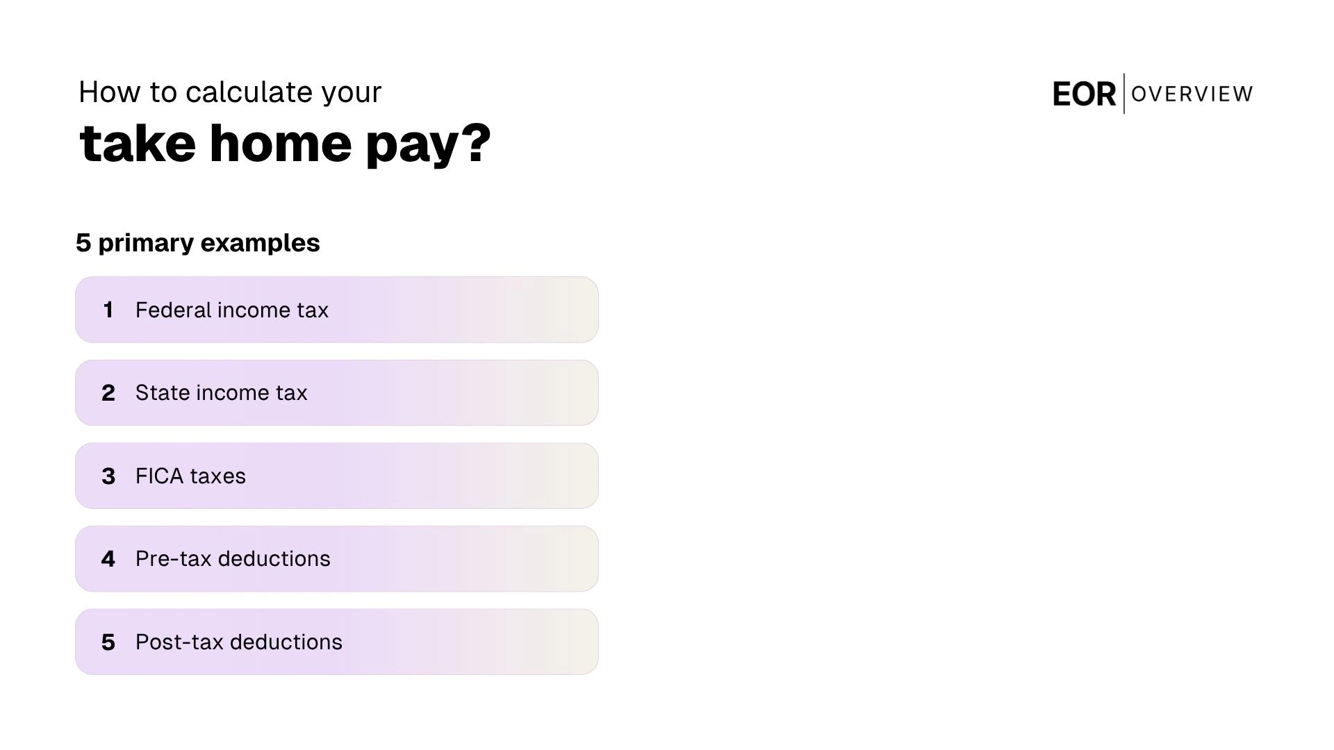 How to calculate your take home pay
