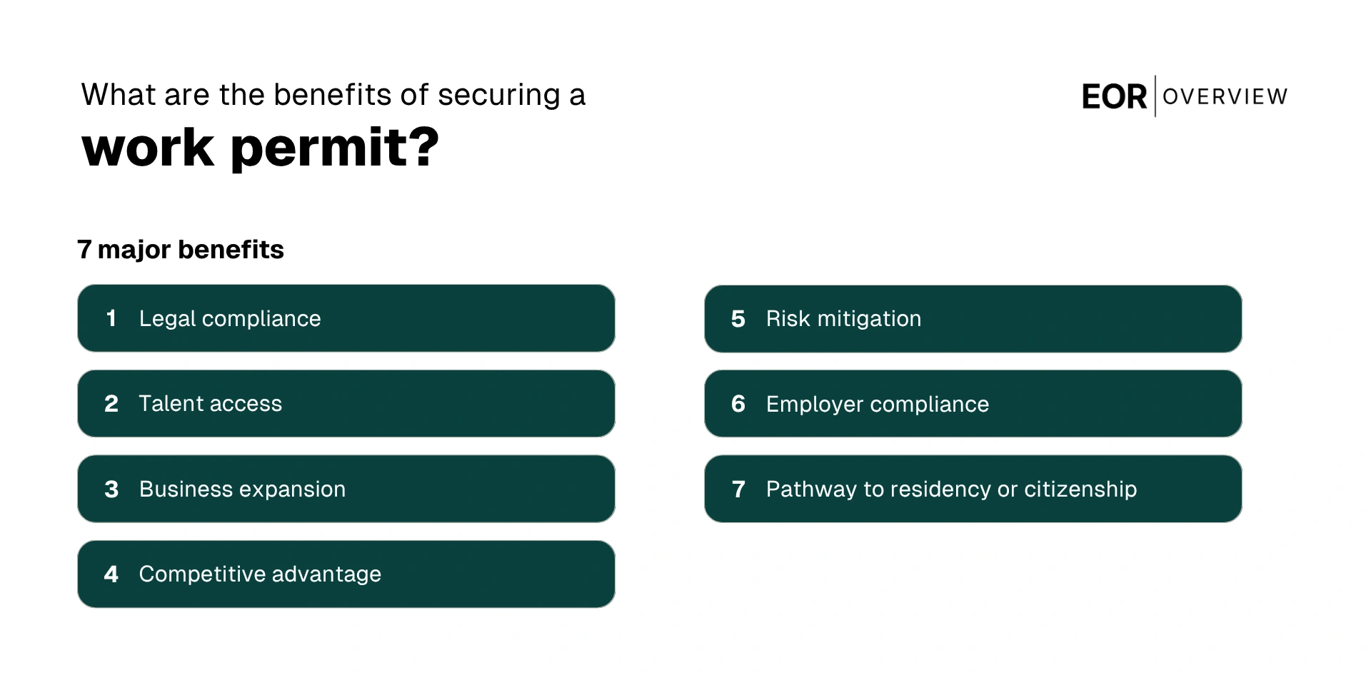 Benefits of getting a work permit