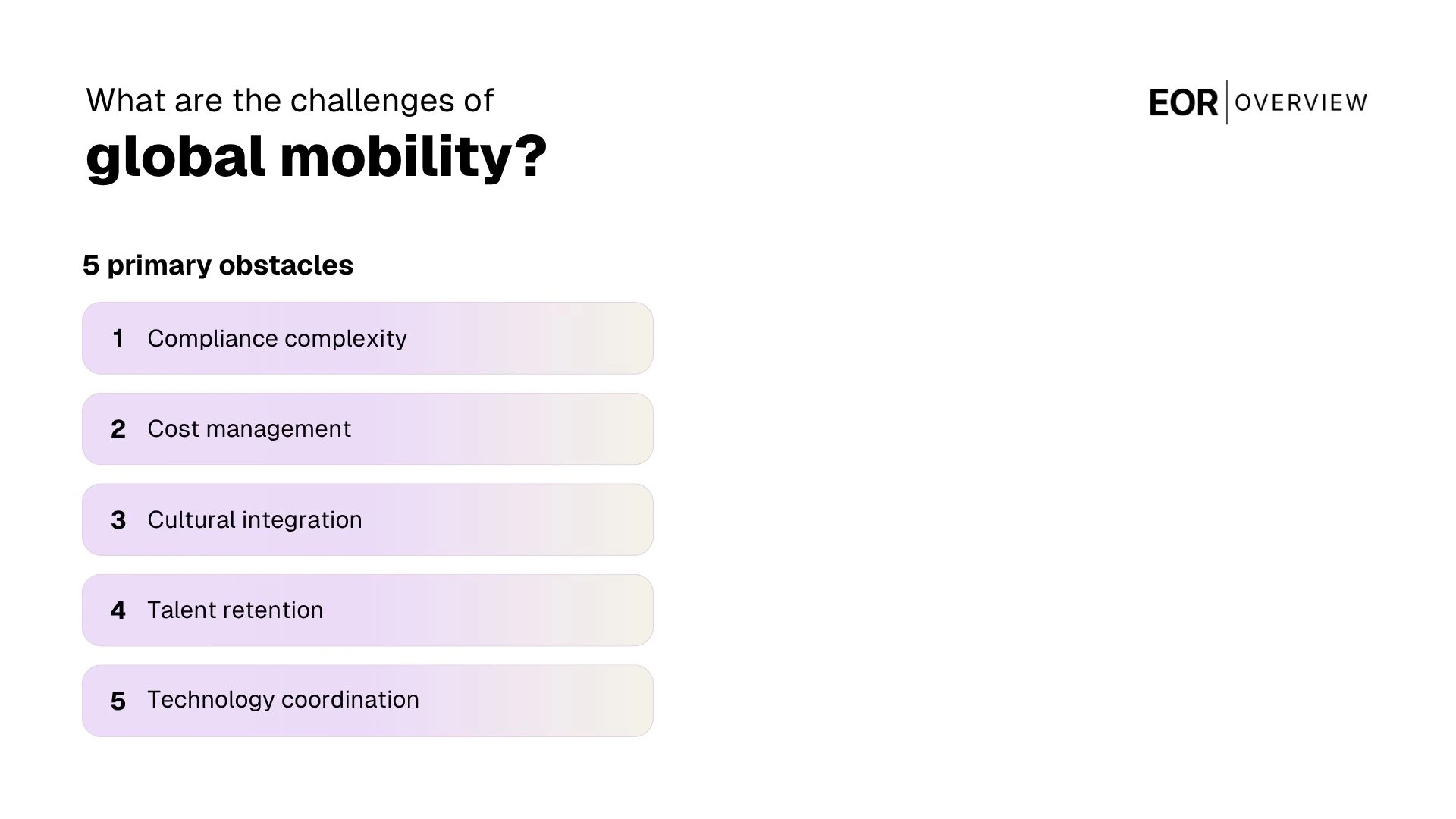 The challenges of global mobility